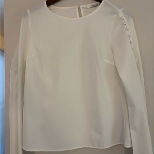 Essue Cream Button-Detail Blouse